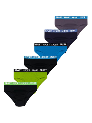 LOREZA 10er Set Slips- Basics - Bunt 140-146