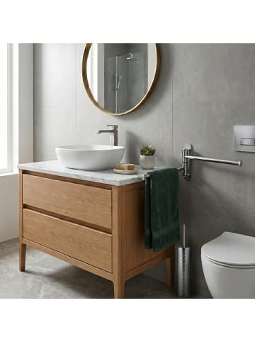 relaxdays 2-tlg. Badezimmer Set in Silber