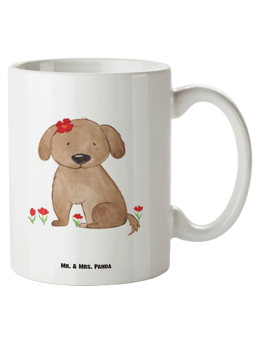 Mr. & Mrs. Panda weisse tasse Hund Dame ohne Spruch in Weiß