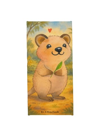 Mr. & Mrs. Panda Strandtuch Quokka Happy Design ohne Spruch in Gelb Pastell