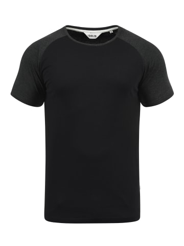 !SOLID Rundhalsshirt SDBastian 21102934ME Kurzarmshirt im Baseball-Look in Schwarz