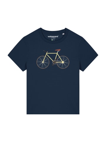 wat? Apparel T-Shirt Yellow Bike in Dunkelblau