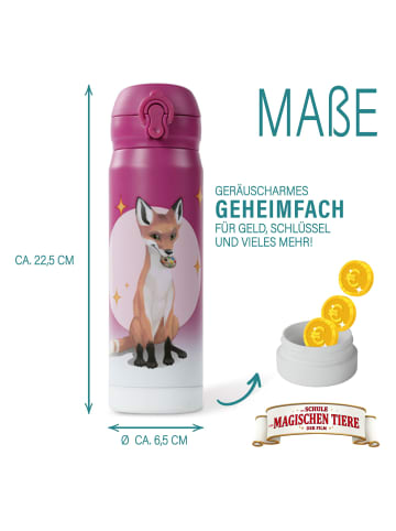 Stoneline Die Schule der Magischen Tiere Trinkflasche | 380 ml in Beerenrot | Rabbat