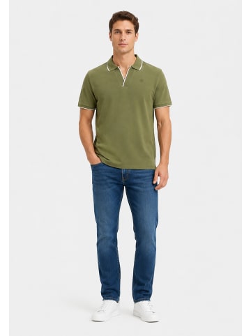 BLEND Kurzarmiges Poloshirt Polokragen Modisch in Olive-2