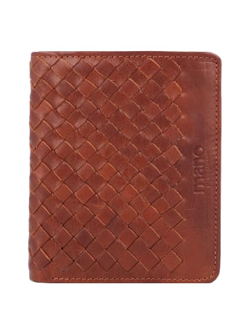 mano Don Luca Geldbörse Leder 10 cm in cognac