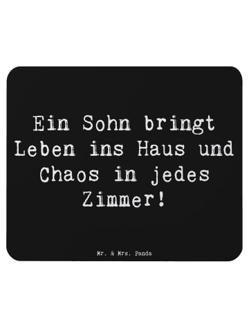 Mr. & Mrs. Panda Mauspad Lebhafter Sohn mit Spruch in Schwarz