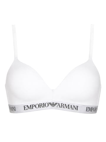 Emporio Armani Padded Triangle Bra in Weiß