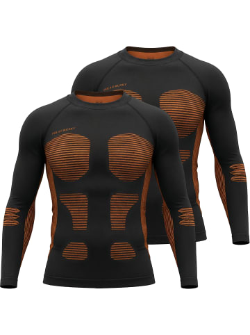 normani 2x Herren Thermo Langarmshirt in Orange