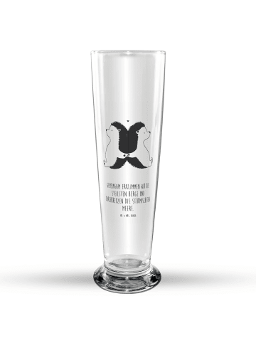 Mr. & Mrs. Panda Willibecher Igel händchenhaltend mit Spruch in Transparent