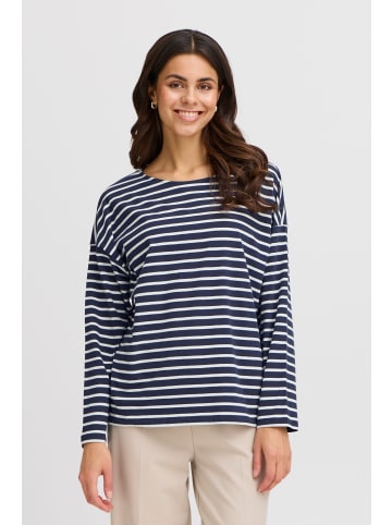Fransa Langarm-Shirt FRSIVA Loose fit in Navy Blazer mix