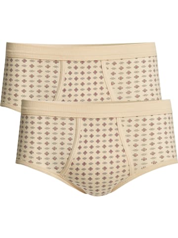 Con-ta Baumwolle, Feinripp Slip 2er-Pack in sand