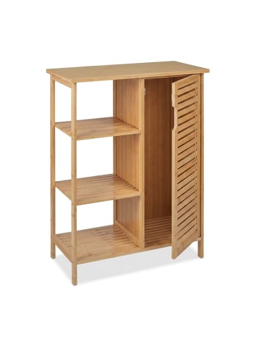 relaxdays Badschrank in Natur - (B)67 x (H)87,5 x (T)33 cm