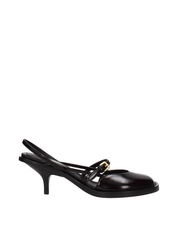 Dries Van Noten Braun Leder Plateau Sandalen