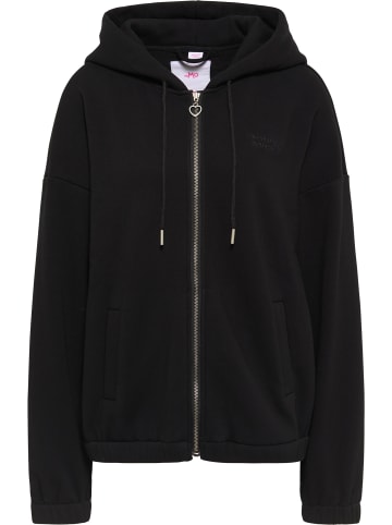 myMo Kapuzensweatjacke in Schwarz