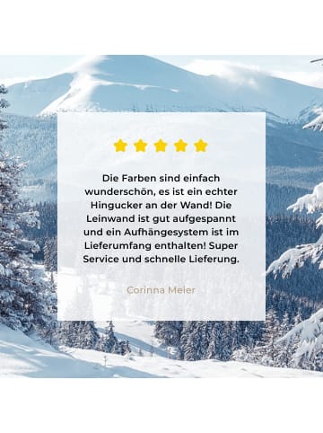 MuchoWow Leinwand bilder Schneelandschaft (BxH)