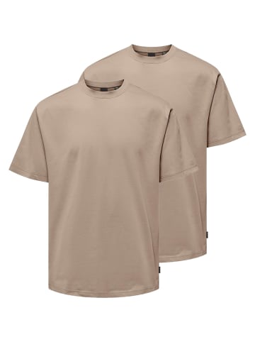 ONLY & SONS T-Shirt Onsfred in Desert taupe