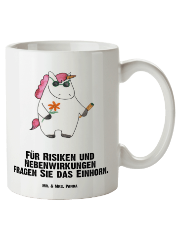 Mr. & Mrs. Panda Steinguttasse Einhorn Woodstock mit Spruch in Weiß