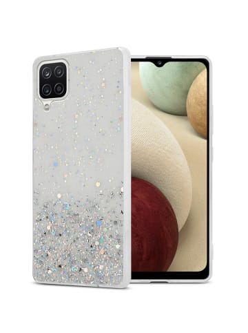 cadorabo Hülle für Samsung Galaxy A12 / M12 Glitter in Transparent mit Glitter