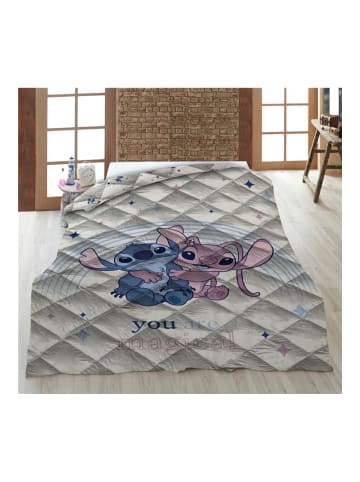 Lilo & Stitch Disney Lilo & Stitch Bettdecke 140 × 200 cm für Einzelbett in Weiß