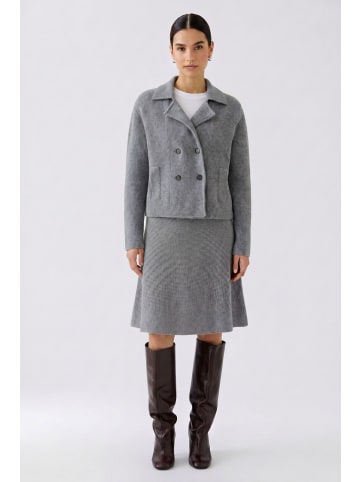 Oui Strickjacke in steel grey