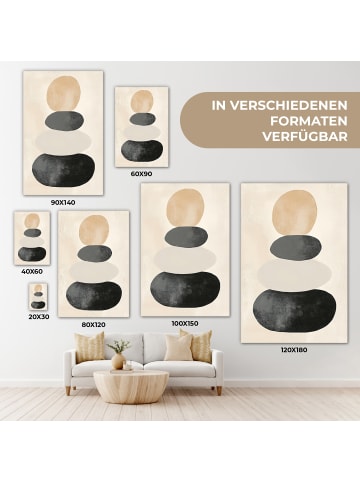 MuchoWow Leinwand Bilder Taupe