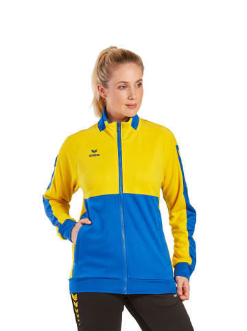 erima Six Wings Worker Jacke, Trainingsjacke in new royal/gelb