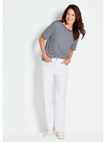 GOLDNER Stilvolles Streifenshirt für Damen in schwarz / weiß / geringelt