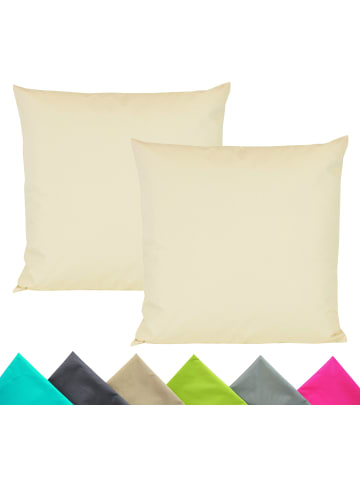 JACK 2er Set Outdoor Kissenhülle 40x40cm Uni in Beige