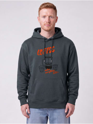 wat? Apparel Sweatshirt Coffee makes everything better in India Ink Grey