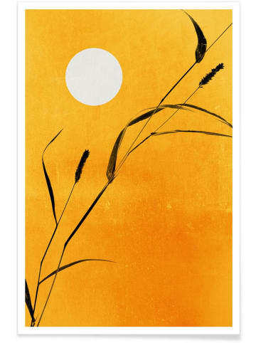 Juniqe Poster "Sunny Side" in Gelb & Orange