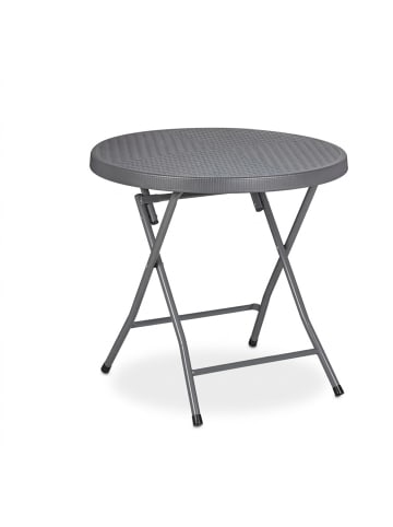 relaxdays Gartentisch in Grau - (H)74 x Ø 80 cm