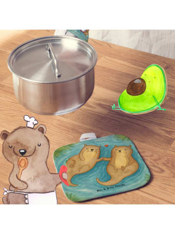 Mr. & Mrs. Panda Topfuntersetzer Otter Hände halten Design ohne ... in Weiß