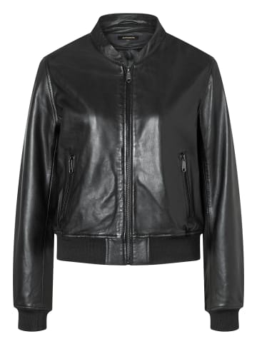 More & More cooler, kurzer Lederblouson in black