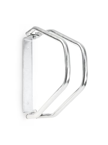 relaxdays 4 x Fahrradständer in Silber - (B)9 x (H)32,5 x (T)28,5 cm