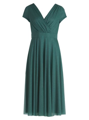 Vera Mont Cocktailkleid im Glitzer-Look in Green/Grey