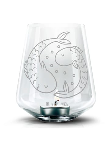 Mr. & Mrs. Panda Laterne Sternzeichen Fische ohne Spruch in Transparent
