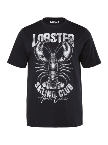 Men Plus Kurzarm T-Shirt in navy blau