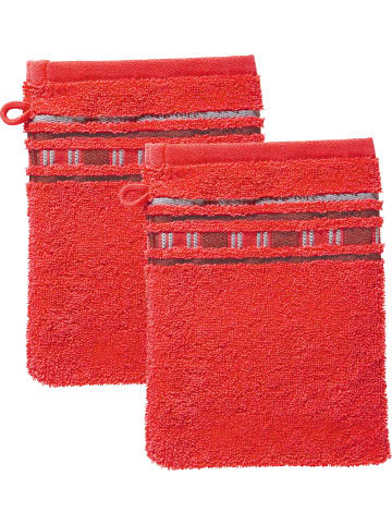 Erwin Müller Frottier Waschhandschuh 2er-Pack Achern in rot