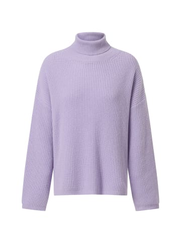 CASH-MERE.CH Wolle Oversize Style Rollkragen Pullover in Lavendel