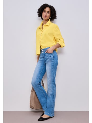 Street One Corduroy Shirtcollar Blouse in Bloom Yellow