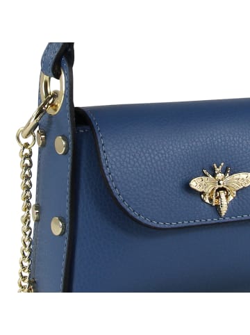 Toscanto Leder Umhängetasche Toscanto Tasche blau ca. 19cm