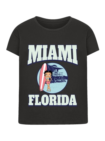 F4NT4STIC Box Tee Betty Boop Miami Florida Surf Scene in schwarz