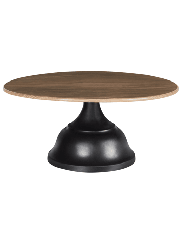 Beliani Tablett BRIOCHE in Schwarz/Braun - (W) 30 x (H) 14 x (L) 30 cm