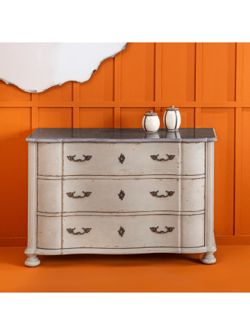 Signature Kommode LÉON in Beige - (W) 85  x (H) 50  x (L) 128  cm