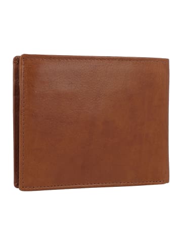 Greenburry Newport Geldbörse RFID Schutz Leder 12 cm caramel
