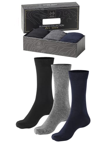 John Devin Businesssocken in 1x schwarz, 1x anthrazit meliert, 1x marine