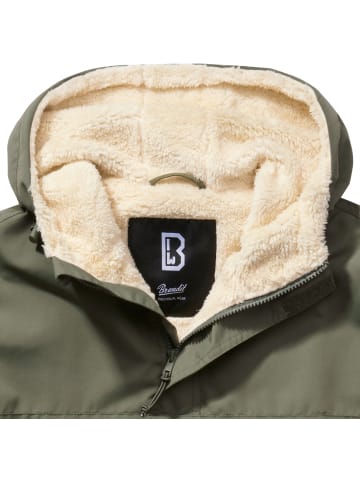 Brandit Jacke "Sherpa Windbreaker" in Grün