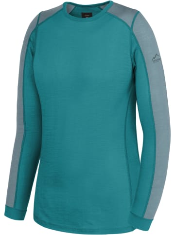 Normani Outdoor Sports Damen Merino Langarm-Shirt Goulburn in Petrol