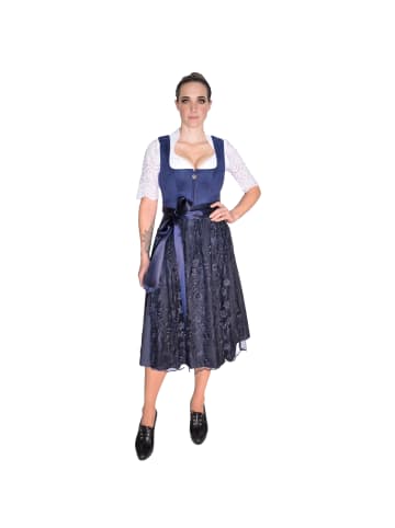 MarJo Midi Dirndl - Samtdirndl in Blau