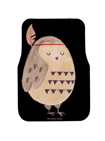 Mr. & Mrs. Panda Automatte Eule Federschmuck ohne Spruch in Schwarz